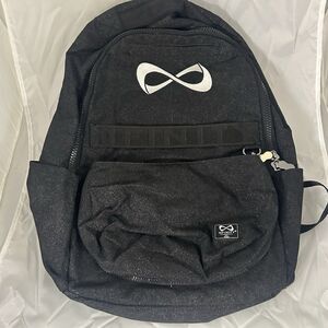 Nfinity Black Sparkle Cheer Backpack w/ Laptop Sleeve Athletic School Bag
